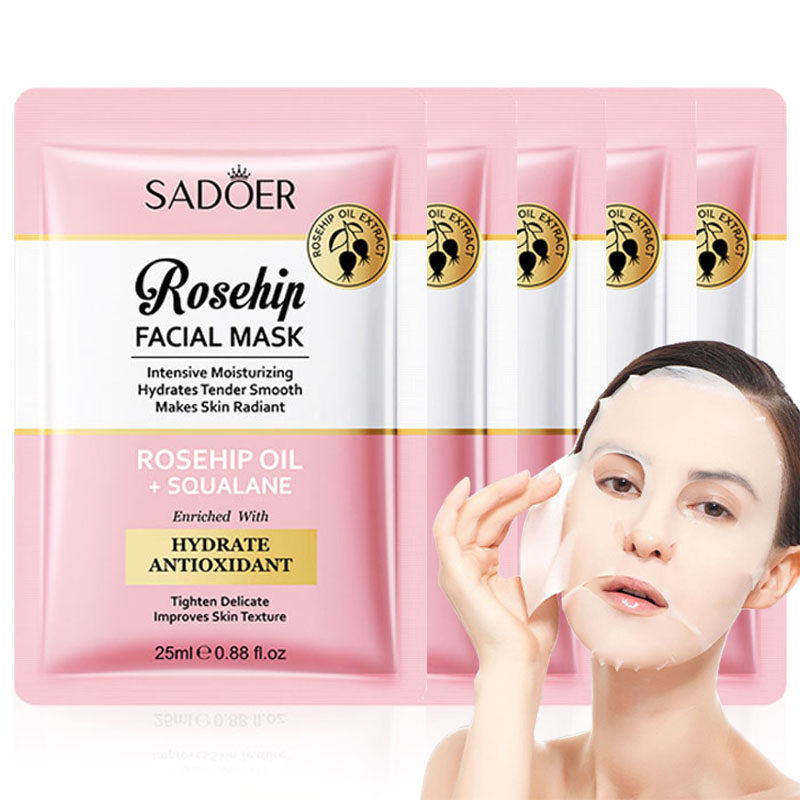 Face Oil Rosehip - 5/10 pezzi SADOER Maschera per il