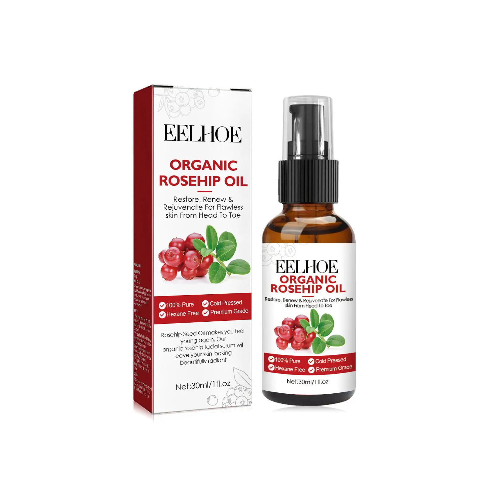Face Oil Rosehip - Siero viso all'olio di rosa canina