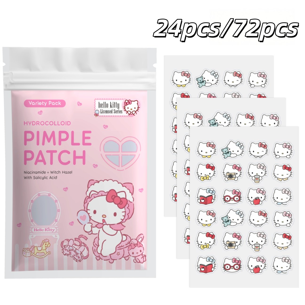 Hydrocolloid Acne Patch - 24/72 Pezzi Cerotti Idrocolloidali Hello Kitty