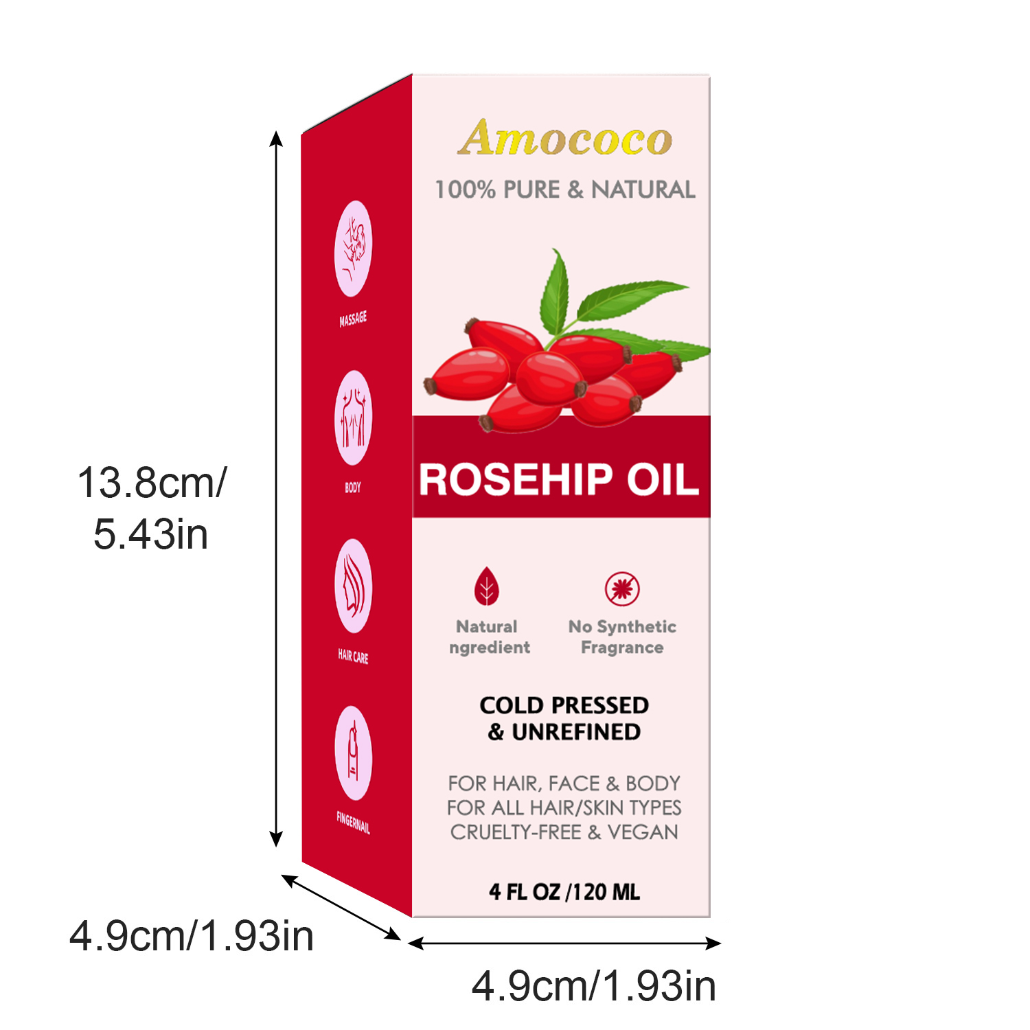 Amococo 2 pezzi Olio di Jojoba - Face Oil Rosehip recensione e prezzo