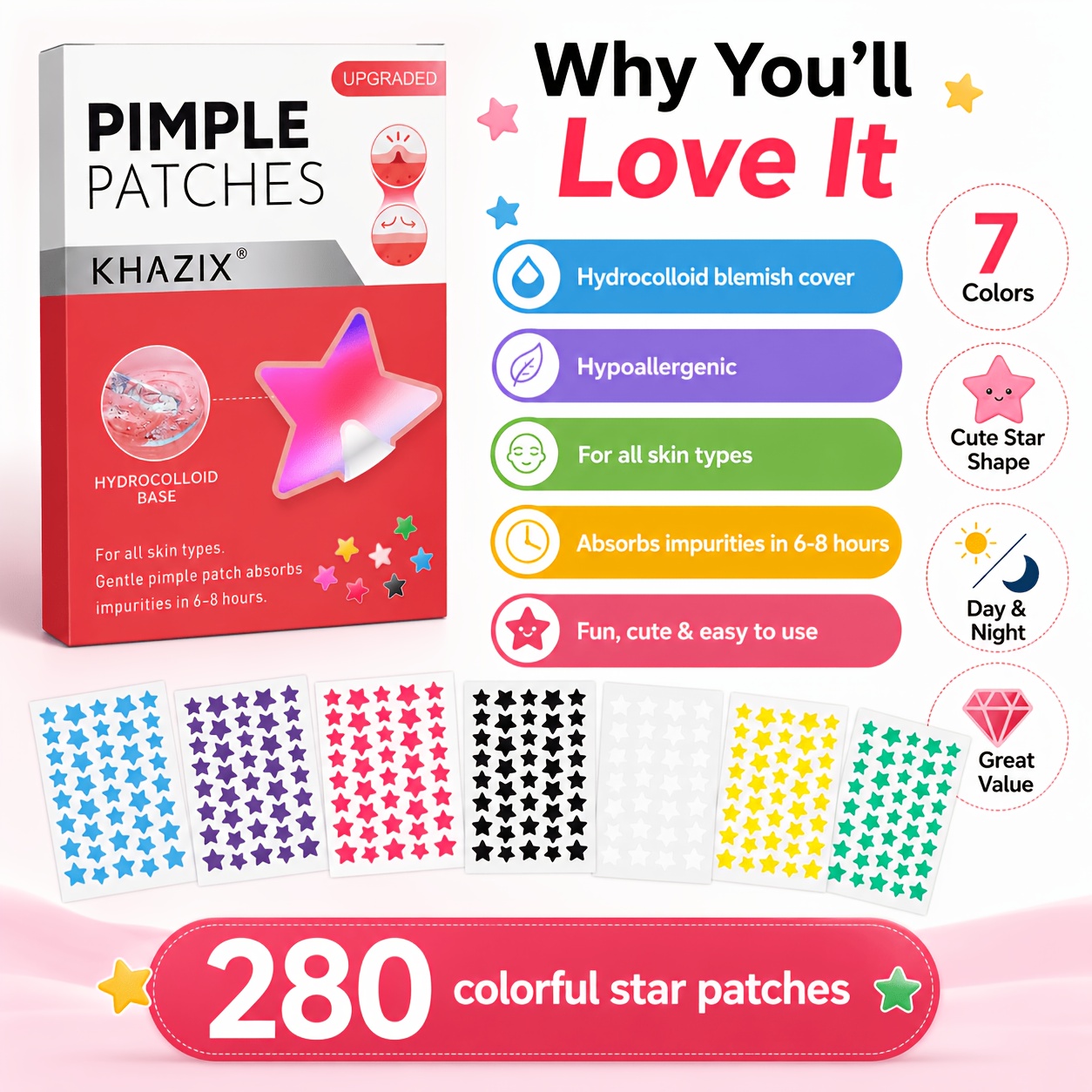 280 Cerotti a Stella per Brufo - Hydrocolloid Acne Patch recensione e prezzo